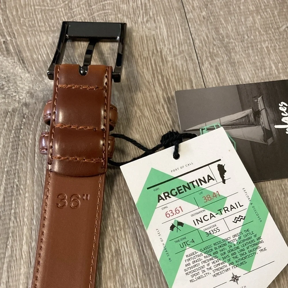 Mio Marino Leather Classy Prong Buckle Belt